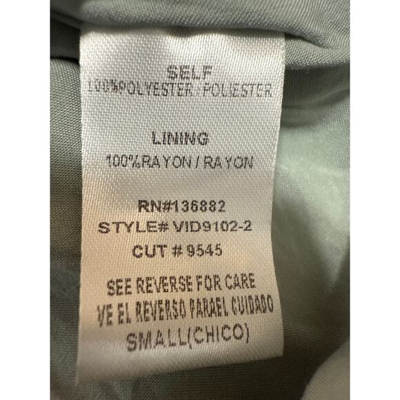 Windsor Romantic Blue Sleeveless Floral Ruffled Chiffon Mini Skater Dress Size S - Picture 7 of 7